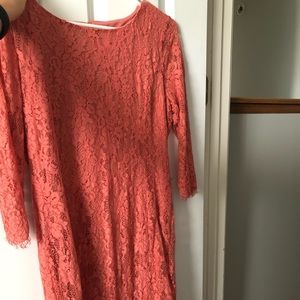 Peach lace dress